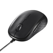 有線マウス USB接続式 BlueLED 5ボタンタイプ 速度切替 ブラック BSMBU310BK