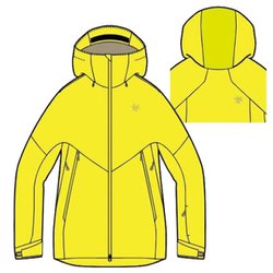ウィメンズ Gソリッド カラー フーデッド ジャケット W's G-Solid Color Hooded Jacket GW13301 CHROME YELLOW サイズ2 [スキーウェア ジャケット レディース]