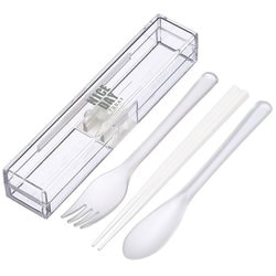 トリオセット とっても強いケース入り 食洗機対応 ホワイト 幅19×奥行4.2×高さ3.3cm H-610 WH
