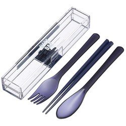 トリオセット とっても強いケース入り 食洗機対応 ネイビー 幅19×奥行4.2×高さ3.3cm H-610 NV