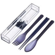 H-610 NV [トリオセット とっても強いケース入り 食洗機対応 ネイビー 幅19×奥行4.2×高さ3.3cm]