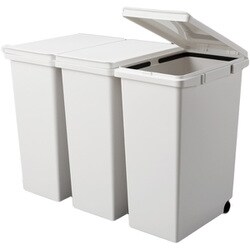 ゴミ箱 60L 20L×3分別 キッチンジョイント ホワイト