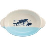 グラタン皿 一人用 19cm オーバル 陶器 サメ 10192