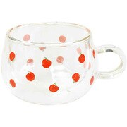 ダブルウォールグラス 250ml FRESH FRUITS 耐熱ガラス アップル 10852
