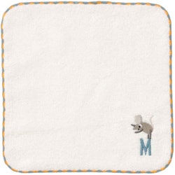ハンドタオル フレデリック イニシャル 20×20cm M L-230202