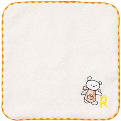 ハンドタオル こぐまちゃん イニシャル 20×20cm R L-230201