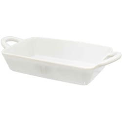 グラタン皿 レクタングル 24.5cm 匙屋のうつわ 陶磁器 ホワイト 11284