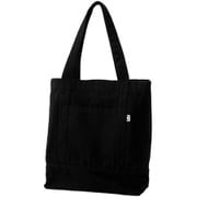 エコバッグ coleco 縦長トートバッグ 綿100% COCOWALK ブラック E-230108