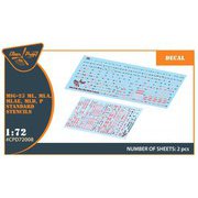 D72008 1/72 MiG-23ML/MLA/MLD/P/MLAE データーステンシルデカール ロシア語 （汎用） [プラモデル用品]