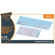 D72010 1/72 MiG-23ML/MLA データーステンシルデカール ロシア語・グレー塗装用 （汎用） [プラモデル用品]