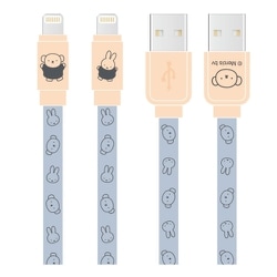 Lightning同期充電ケーブル USB-Lightning 1.2m ミッフィー＆ボリス MF-387C