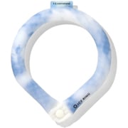 A3Y4243BLZZM [クールリング ICE RING（アイスリング） タイダイ ボタン付き オトナ Mサイズ（首回り34.5cm） ブルー]