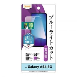 Galaxy A54 5G フィルム 衝撃吸収 ブルーライトカット 光沢 抗菌・抗ウイルス 指紋認証対応 RT-GA54F/DM