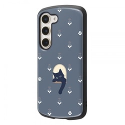 Galaxy S23 耐衝撃ケース MiA-collection/ネコ/ネイビー IN-CGS23AC4/NK3