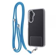 Galaxy A54 ハイブリッドケース ショルダーストラップ付/クリア/ブルー IN-GA54CC2STR9/CMA