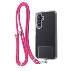 Galaxy A54 ハイブリッドケース ショルダーストラップ付/クリア/ピンク IN-GA54CC2STR9/CMP
