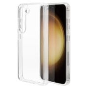 Galaxy S23用 ケース カバー ハイブリッド 耐衝撃吸収 クリア 透明 TPUバンパー+PC 7468GS23HB