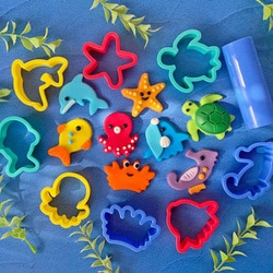 銀鳥産業(Ginchosangyou) ねんどぬき型＆ローラー うみのいきもの (462-310) 入数:40
