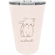 タンブラー 蓋付き 380ml ミリミリ ステンレス ネコ