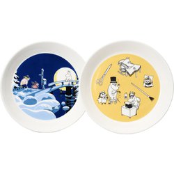 ムーミン ( Moomin by ARABIA ) プレート 皿 19cm 2枚セット オフィス & ウィンターナイト 国内正規品 1064307
