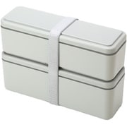 お弁当箱 GEL-COOL slim SL 2段 700ml オイスターグレー [ランチボックス 保冷剤一体型 スリム S+L オイスターグレー]