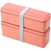 お弁当箱 GEL-COOL slim SL 2段 700ml マカロンピンク [ランチボックス 保冷剤一体型 スリム S+L マカロンピンク]