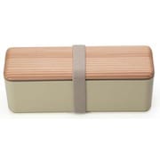 木蓋のお弁当箱 スリム 古代杉 ベージュ 0601-0037