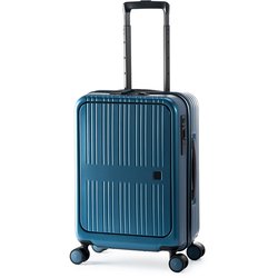 スーツケース Pitaflat フロントオープン 旅行日数目安：3～4泊 37L TSAロック搭載 機内持ち込み可 静音キャスター PIF-8810-18 インデイゴ