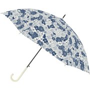 晴雨兼用傘 ニフティフラワー JK-142 花と猫 ネイビー