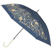 晴雨兼用傘 ニフティフラワー JK-142 花と鳥 ネイビー