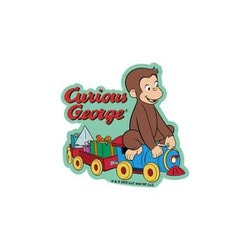 CG3488 おさるのジョージ キャラクターステッカー 汽車 [キャラクターグッズ]