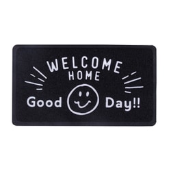 PVC エンボスマット スマイル GoodDay ブラック IN054759