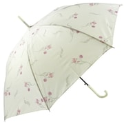 長傘 婦人用 Tendre fleur(タンドルフルール) 58cm ジャンプ式 グラスファイバー骨(親骨) オフホワイト 2075