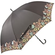 長傘 婦人用 noble flower(ノーブルフラワー) 65cm ジャンプ式 グラスファイバー骨(親骨) ビッグサイズ ブラック 2081