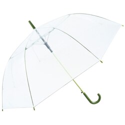 ビニール傘 カラフルビニール傘 65cm ジャンプ式 カラーグラスファイバー骨・中骨:カーキ 2985