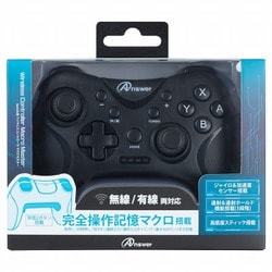 ANS-SW159BK [Switch用 ワイヤレスコントローラ マクロマスター ブラック]