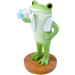 コポー 湯あがりの1杯 カエル 置物 73866
