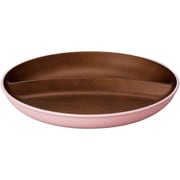 ランチプレート 24cm isso ecco 木目調 プラスチック ピンク 678404