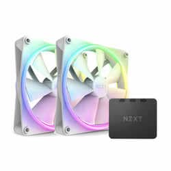 140mm 両面RGBファン 2個＆RGB照明コントローラーセットモデル ホワイト RF-D14DF-W1