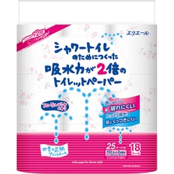 エリエール シャワートイレのためにつくった吸水力が2倍のトイレットペーパーフラワープリント香水付き （ダブル） 18ロール
