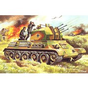 UU72254 独 T-34/Flak38 四連装対空戦車 第654重駆逐大隊 [1/72スケール プラモデル]