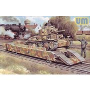 UU72259 独 装甲列車 38t戦車運搬車＋プラガ38t 軽戦車 [1/72スケール プラモデル]