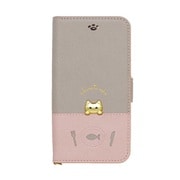 GP7a-DISH02 PKGY [GooglePixel 7a専用手帳型ケース sakana to neko Bタイプ Pink Gray]