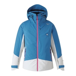 MIZUNO DEMO SOLID SKI PARKA Z2MEA321 72 ブルー×シルバー 2XSサイズ [スキーウェア ジャケット ユニセックス]