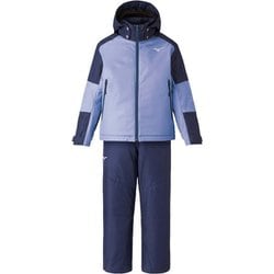 ブレスサーモ ミズノスノーソリッドスーツ MIZUNO SNOW Jr.SUIT SOLID Z2MGA955 16 ブラック×アイリスネイビー 130サイズ [スキーウェア 上下セット ジュニア]