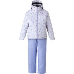 ブレスサーモ ミズノスノープリントスーツ MIZUNO SNOW Jr.SUIT PRINT Z2MGA956 70 ホワイト 120サイズ [スキーウェア 上下セット ジュニア]
