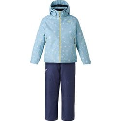 ブレスサーモ ミズノスノープリントスーツ MIZUNO SNOW Jr.SUIT PRINT Z2MGA956 72 アクアブルー 130サイズ [スキーウェア 上下セット ジュニア]