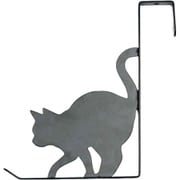ドアフック キャットドアフック うずうず ねこ スチール クロ CDH-UZ-BK