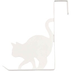ドアフック キャットドアフック うずうず ねこ スチール シロ CDH-UZ-WH