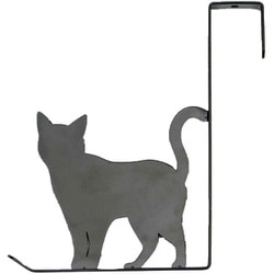 ドアフック キャットドアフック おさんぽ ねこ スチール クロ CDH-OP-BK